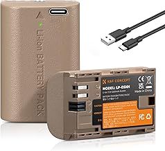 K&F Concept LP-E6NH Battery, 2 Pack Replacement Batteries with USB C 2.5H Fast Charging for Canon R7 R6 R5 EOS 90D/80D/70D/5D Mark II III IV/5DS SR/6D/6D Mark II Cameras, 2250mAh