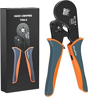 0.08-16mm² Ferrule Crimping Tool, Preciva AWG 28-5 Crimping Tools with Upgrade Springs, Wire Crimping Tool, Self-Adjsutable Ratchet Crimping Pliers, 16mm Bootlace Ferrule Crimping Tool