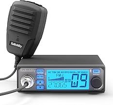 Radioddity CB-500 CB Radio Portable Mobile Transceiver with Noise Reduction, AM FM, 4W Power Output, Instant Emergency Channel 9/19, Handheld Mic, and 7 Color Backlit Display, for Truckers