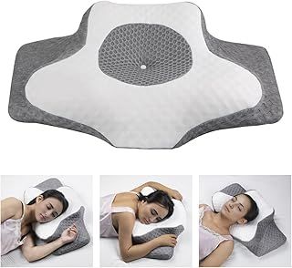 Orthopedic Pillow Memory Foam Cervical Pillow Softness and Height Adjustable Butterfly Shape Neck Support Ergonomic Sleeping Pillow For Side Back & Stomache Sleepers