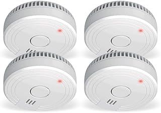 ELRO FS1801 smoke detector complies with European standard EN14604-4 pieces, pack of 4, White