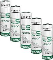 'Saft' AA 3.6V 2600mAh Lithium Battery Li-SOCL₂ Non-Rechargeable Battery SB-AA11 LS14500 TL-5903 SL-360 for Water Electricity Meter Gas PLC Facility Equipment Spare Generic Battery (5 Batteries)