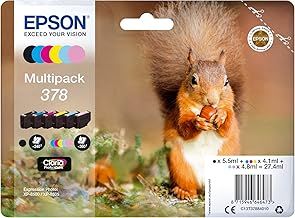 Epson 378 Squirrel Genuine Multipack, 6-colours Ink Cartridges, Claria Photo HD Ink