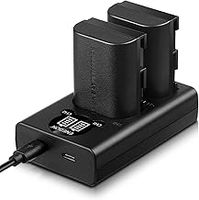 ENEGON LP-E6 Replacement Battery (2-Pack) and Smart LED Dual USB Charger for Canon LP-E6, LP-E6N and Canon EOS 5D Mark II/III/IV, 5DS, 5DS R, 6D, 7D, 7D Mark II, 60D, 70D, 80D, 90D Cameras and more