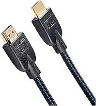 Amazon Basics HDMI Cable, 18Gbps High-Speed, 4K@60Hz, 2160p, Nylon-Braided Cord, Ethernet Ready, 0.9 m, Nylon