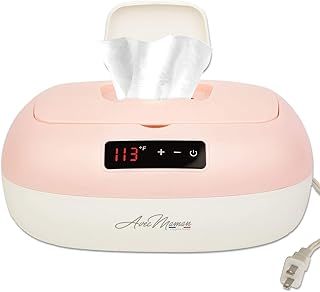 Avec Maman - La Caresse, Baby Wipe Warmer - Designed in France | Wet Wipe Dispenser - Adjustable Heat Settings, Digital Display