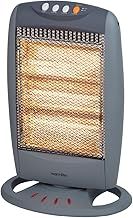 Warmlite WL42005 3 Bar Halogen Heater with Carry Handle, Safety Tip-Over Switch, 1200W, Grey
