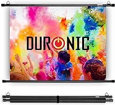 Duronic BPS60/43 Simple Bar Wall Mountable HD Projection Screen for | School | Theatre | Cinema | Home Projector Screen – 60” -4:3 Matte White Screen (Size: 122 X 91cm)