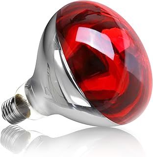 Caldarax E27 250 Watt Infrared Heat Bulb, R125 Infrared Glass Bulb, AC 220-240V, Infra Red Heat Lamp, Reptile Heat Lamp, for Poultry Chicks Puppies, Reptile, Other Animals, 1 Pack