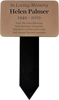 CAO Personalised Memorial Plaque Stake – Weather Proof Acrylic Grave Marker – Loving Pet Remembrance Plaque – Cat and Dog Memorial Sign – Graveside Memorial Stake – Plain