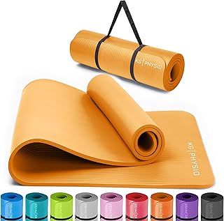 KG Physio Yoga Mat - Thick Yoga Mats for Women & Men, High-Density NBR Foam Excercise Mat, Non-Slip & Sweat-Resistant, Ideal for Pilates, Home Fitness and Home Workout - Strap Included