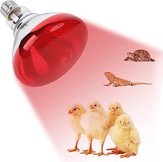 Infrared Heat Lamp Bulbs for Chicken, 250W Infrared Light Red Heat Bulb, Reptile Heat Lamps for Poultry, Chicks, Puppies, Cats, Pigs, Dogs