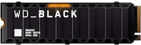 WD_BLACK SN850X 4TB SSD, M.2 2280 NVMe SSD with Heatsink, Read speeds up to 7300 MB/s, Write speeds up to 6,600 MB/s, Gaming Expansion SSD, PCIe Gen4 NVMe, High Performance Internal SSD, Black