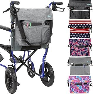 Vive Wheelchair Bag - Electric Wheel Chair Walker Accessories Pouch for Adults, Seniors, 15 Colors - Large Tote Accessory to Hang on Back, Power Transport Storage Travel Backpack for Men, Women