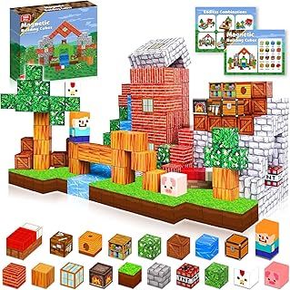 Goody King Magnetic Blocks | 100PCS Magnetic Building Blocks Tiles, Constructions Toys for Boys & Girls Age 3 4 5 6 7 8 9 10 STEM Montessori Stacking Toy, Sensory Brithdays for Toddlers