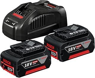 Bosch Professional 18V System battery starter set (2 x 5.0 Ah battery, quick charger, in carton)