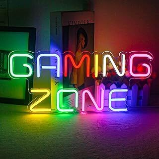 ineonlife Gaming Zone Neon Sign Colorful LED Gaming Neon Light for Wall Decor Letter Neons Light Sign for Game Room, Game Zone, Man Cave, Gifts for Gamers, Boys, Men