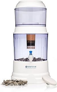 Santevia Gravity Water System | Alkaline Water Filter and Dispenser | Home Chlorine and Fluoride Filter | Countertop Water Dispenser