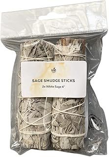 2x White Sage 4" Smudge Sticks (Packaging may vary)