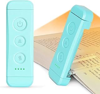 Glocusent Rechargeable Reading Light, Reading Lamp in Bed, 3 Warm Colours x 5 Brightness Settings, Compact and Durable, Gift for Kids E-Readers