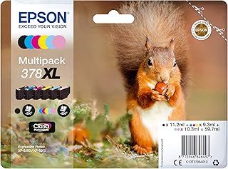 Epson 378XL High Yield Genuine Multipack, 6-colours Ink Cartridges, Claria Photo HD Ink