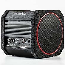 Car Audio XTB-828R 8" 400W Active Subwoofer with Passive Radiator and Class D Amplifer , Black
