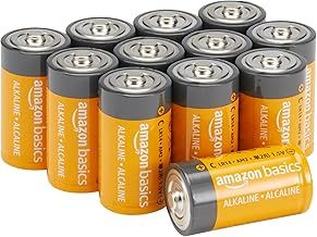 Amazon Basics 12-Pack C Cell All-Purpose Alkaline Batteries, 1.5 Volt, 5-Year Shelf Life