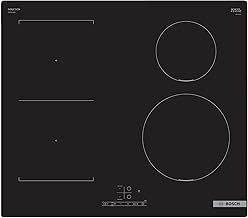 Bosch Series 4 PWP611BB5B Induction Hob with TouchSelect, CombiZone, PowerBoost and Timer Switch Off, Integrated, Black, 60cm wide