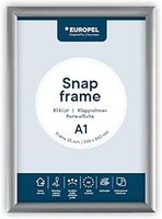 Snap Frame A1, 25 mm | Aluminium Anodised Construction & Anti-Glare Cover | Clip Poster Holders for Retail & Advertising Displays | Notice Sign Board Frame for Walls