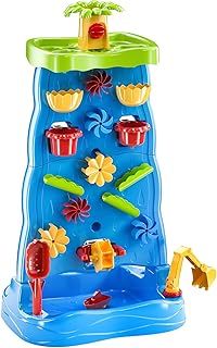 TEMI Toddlers Water Table Waterfall Maze-like Wall - Double-Sided Water Sand Table for Kids, 32 PCS Outdoor Toys for Toddlers Age 3-8, Activity Sensory Table Summer Toys for Boys Girls Ages 4-8