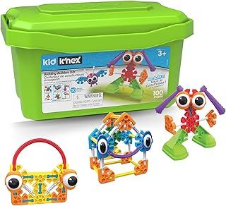 Kid K'NEX | Budding Builders Set 50 Model | Kids Craft Set with 100 Pieces, Educational ,Fun Building Toys for Boys and Girls, Construction Toys for Ages 3+ | Basic Fun 85618