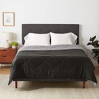 Amazon Basics Reversible Microfiber Comforter, 220 x 240cm, grey/black