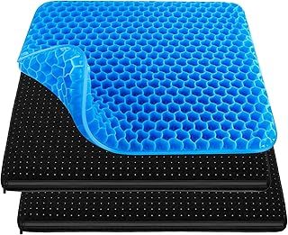 Gel Seat Cushion for Long Sitting, Gel Cushion for Wheelchair Soft, Cooling Gel Chair Cushion More Comfortable, Gel Car Seat Cushion Breathable, Gel Seat Cushion for Office Chair for Hip Pain