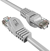 Cat5e 50M Network Ethernet Patch Cable, 350Mhz Internet Wire, Compatible with PC, Laptop, Modem, Router, TVs, Printer Cord, Consoles for Home and Office, Gray
