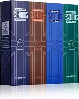 MILTON-LLOYD ESSENTIALS Number 12, 15, 17 and 19 Luxury Mens Fragrances, Set of 4 x 50ml Eau de Parfum Men, Mens Aftershave Gift Set, Perfume for Men - Long Lasting Milton-Lloyd Fragrance