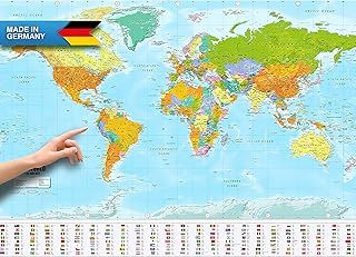 GOODS+GADGETS World Map XXL Poster, Glossy, 140x100cm