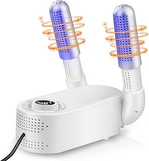 NZQXJXZ Shoe Dryer, Boot Dryer, Glove Dryer with Intelligent Timer, Foldable Design & Quick Drying Electric Shoe Dryer, Effectively Eliminates Odors and Antibacterial (UK Plug)