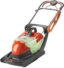 Flymo Glider Compact 330AX Electric Hover Collect Lawn Mower - 1700W, 33cm Cutting Width, 22L Grass Box with Vision Window, Foldable Handles , Orange