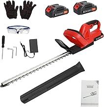 Cordless Hedge Trimmer Heavy Duty Hedge Cutters 21V 4000mAh Electric Hedge Trimmer 850W Hedge Trimmers A gardening hedge trimmer for trimming hedges, shrubs and border plants (red)