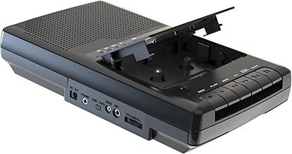 eyesen Portable Cassette Player Tape Recorder with Stand-Alone Microphone & Built-in Speaker, External Sound/Tapes Convert to Digital Format, USB Disk Audio Player, Retractable Handle, Headphone Jack