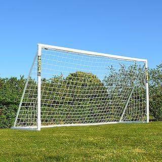 FORZA 12ft x 6ft Football Goal | All Weather uPVC Garden Goals – Assemble in Minutes! Includes Optional Training Football, Target Sheet & Carry Bag