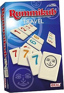 Ideal Rummikub Travel game: Brings people together, Family Strategy Games, For 2-4 Players, Ages 7+