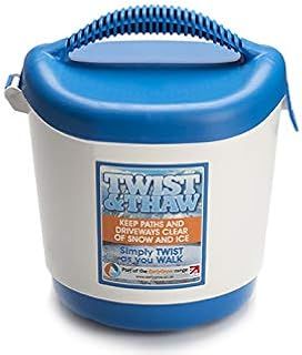 EarlyGrow MPL50072/W/P Twist and Thaw Rock Salt/Grit Winter Spreader for Snow and Ice - White and Blue