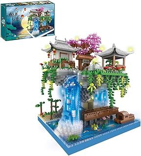 Chinese Architecture Cherry Bonsai Tree Building Set, 2705PCS Chinese Architecture Creative Micro DIY Bricks Model Toy, Sakura Tree House Building, Gift for Kids Adults