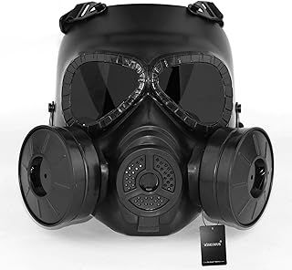 Paintball Mask Tactical Mask Full Face Protection Gear CS game Halloween Cosplay Masks with Double Turbo Fan