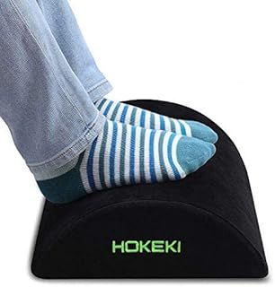 Ergonomic Foot Rest, Foot Rest Under Desk,Foot Stool, Relieve Back and Leg Pain While Working & Mesh Covers for Travel, Home, Office (Grey)