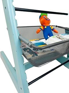 Adapter for Stokke Tripp Trapp High Chair and Trofast Mesh Basket with Stoppers (Grey)