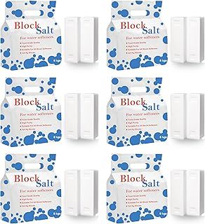 HSD Water Softener Salt Block Genuine Food Grade Water Softener Salt Block Compatible to All Water Softener Machine Each Pack Contains 2 Salt Blocks (6 pack 12 block)