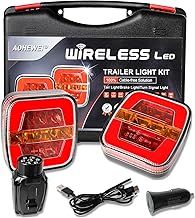 AOHEWEI Magnetic Wireless LED Trailer Tail Lights Set 12/24 V, Cable Free Waterproof Dynamic Rear Lights with Magnet ECE EMC Approved for Trailer, Lorry, Caravan or Truck