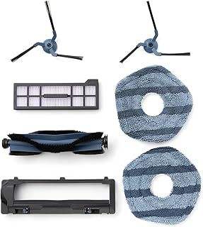 Replacement Parts Kit for eufy X10 Pro Omni Robot Vacuum, Roller Brush with Bristles and Rubber, Brush Guard, 2 Side Brushes, Washable Filter, and 2 Mop Cloths